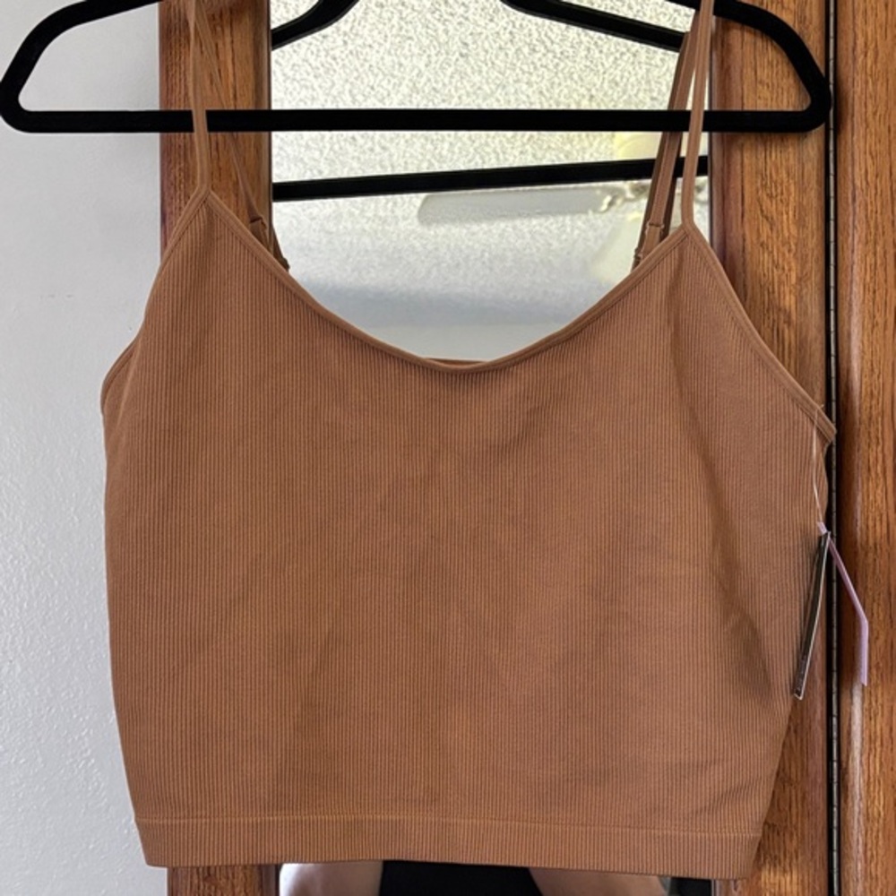 NWT Wild Fable Tan Ribbed Camisole Top xxl seamless